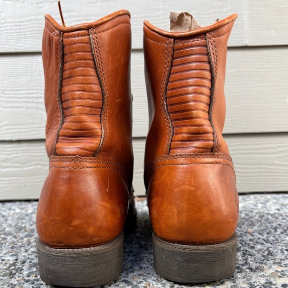 Georgia Boot Men's 10W Tan Leather Logger Work Boots Made in USA Comfort Core - Picture 8 of 13